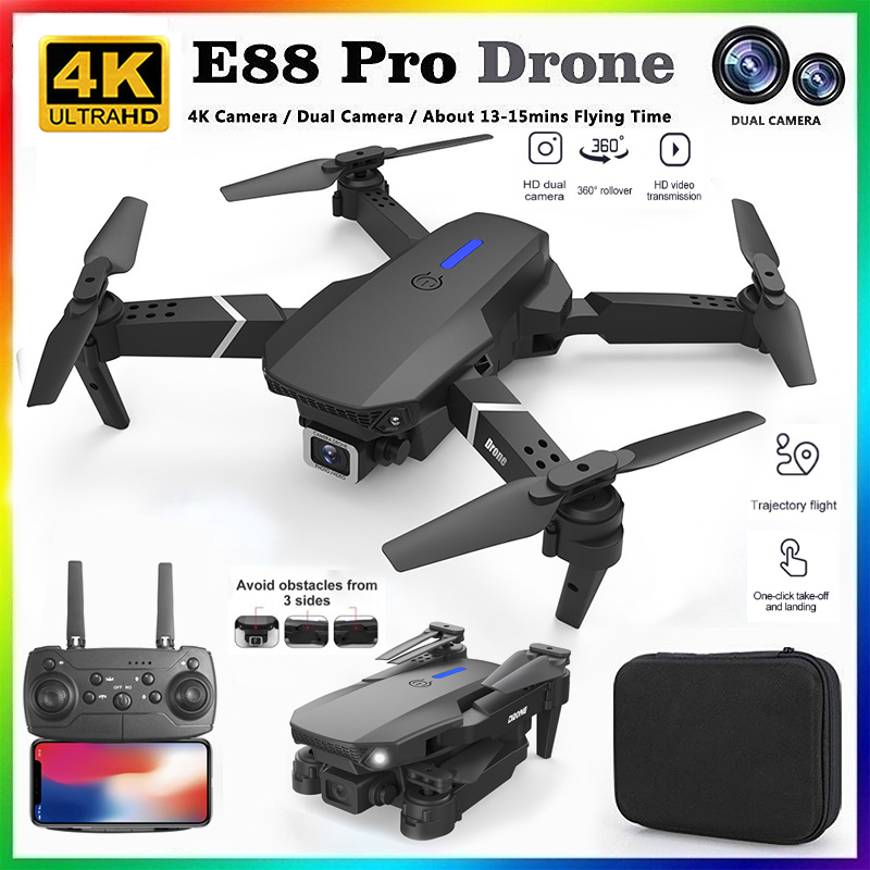 Drone Kit With Camera - 2026 YENİ E88 Profesyonel HD 4K